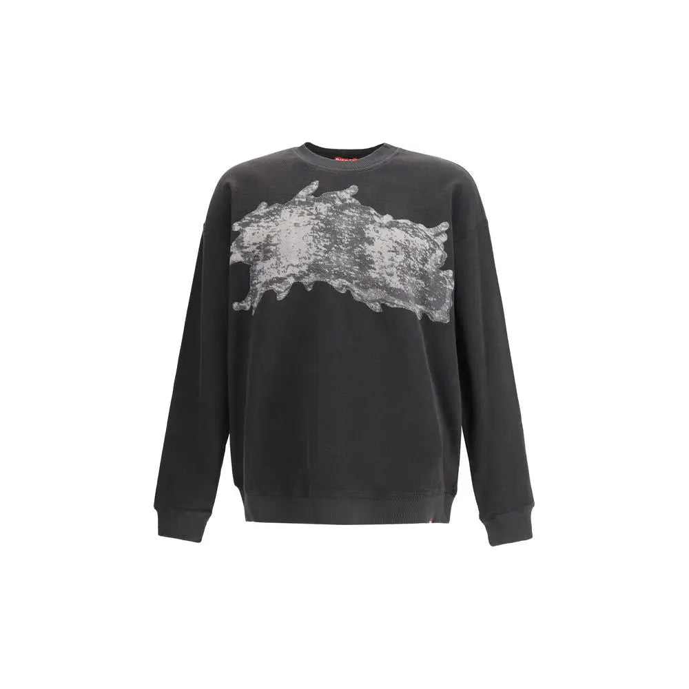 Diesel Black Cotton Sweatshirt - Sweatshirts
