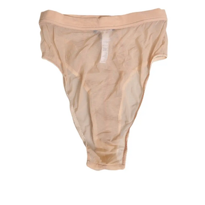 Dolce & Gabbana beige sheer mesh high waist panty underwear