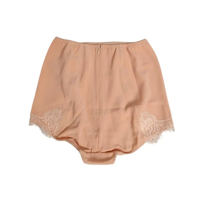 Dolce & Gabbana Beige Silk Stretch High Waist Girdle Underwear