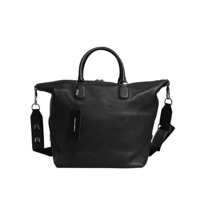 Dolce & Gabbana Black Calfskin Leather Hand Shoulder Duffle Bag