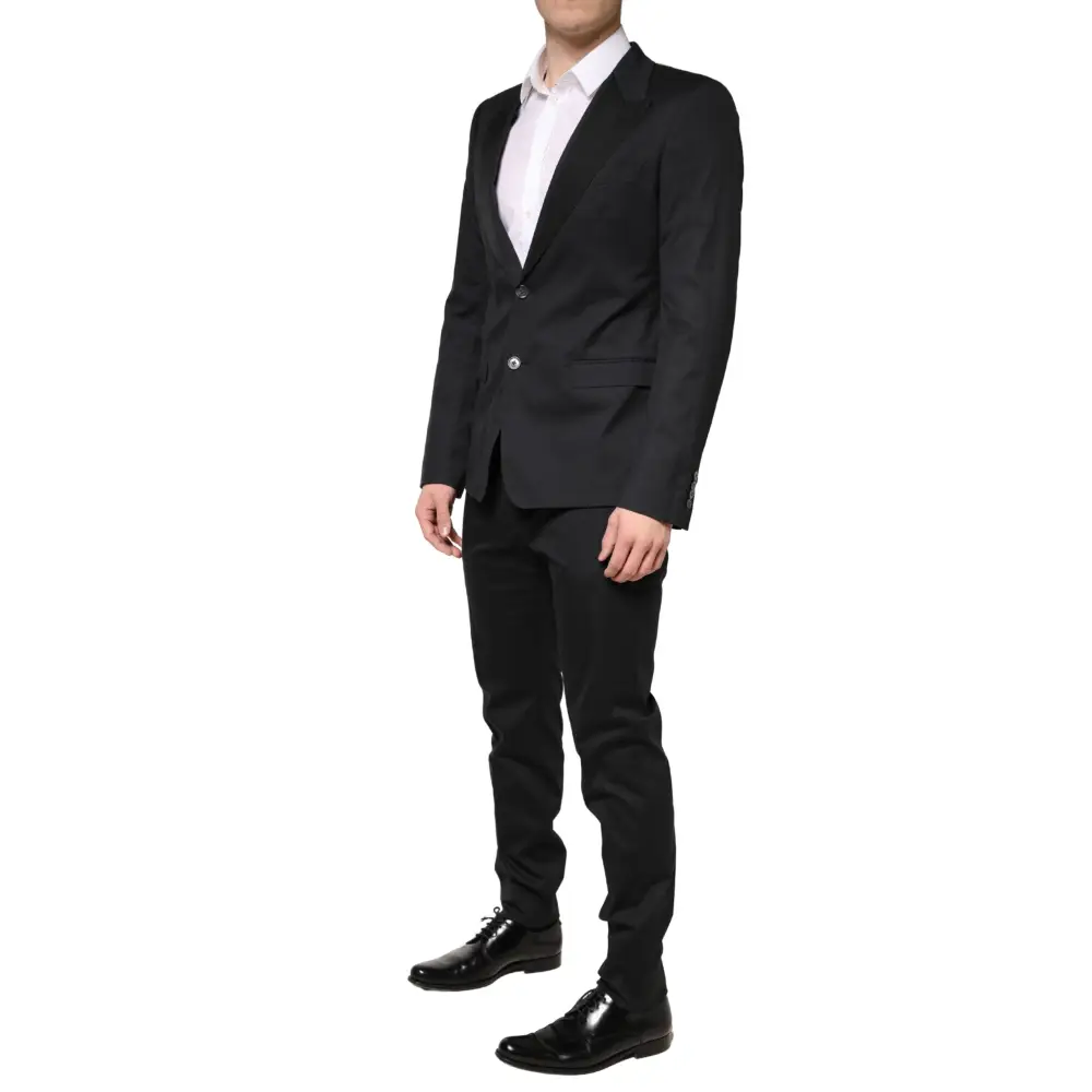 Dolce & Gabbana sort jakke med notched lapels, outlet mærkevarer 100% originale brands