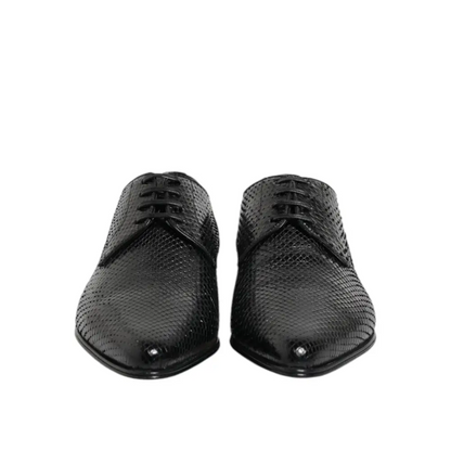 Dolce & Gabbana sorte eksotiske læder snørebånd derby sko i sort slangeskind