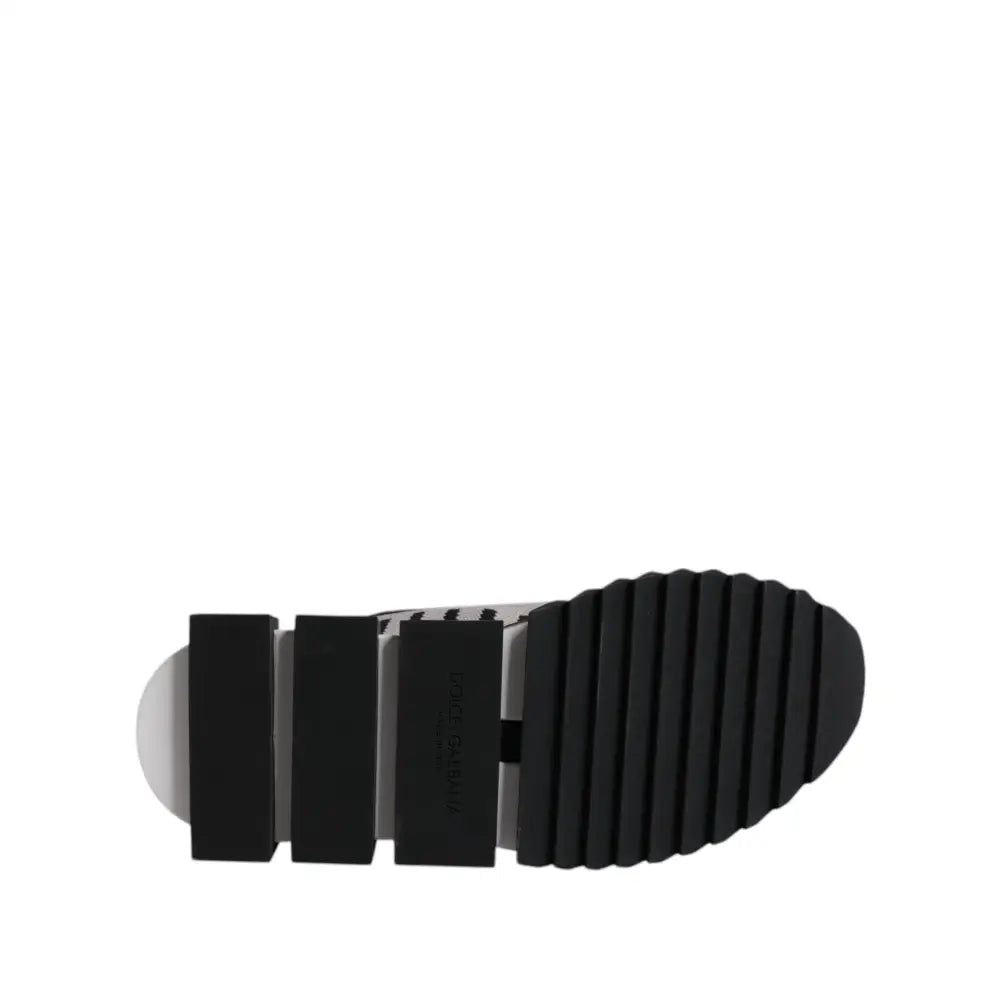 Dolce & Gabbana Black Gray Sorrento Socks Women Sneakers Shoes