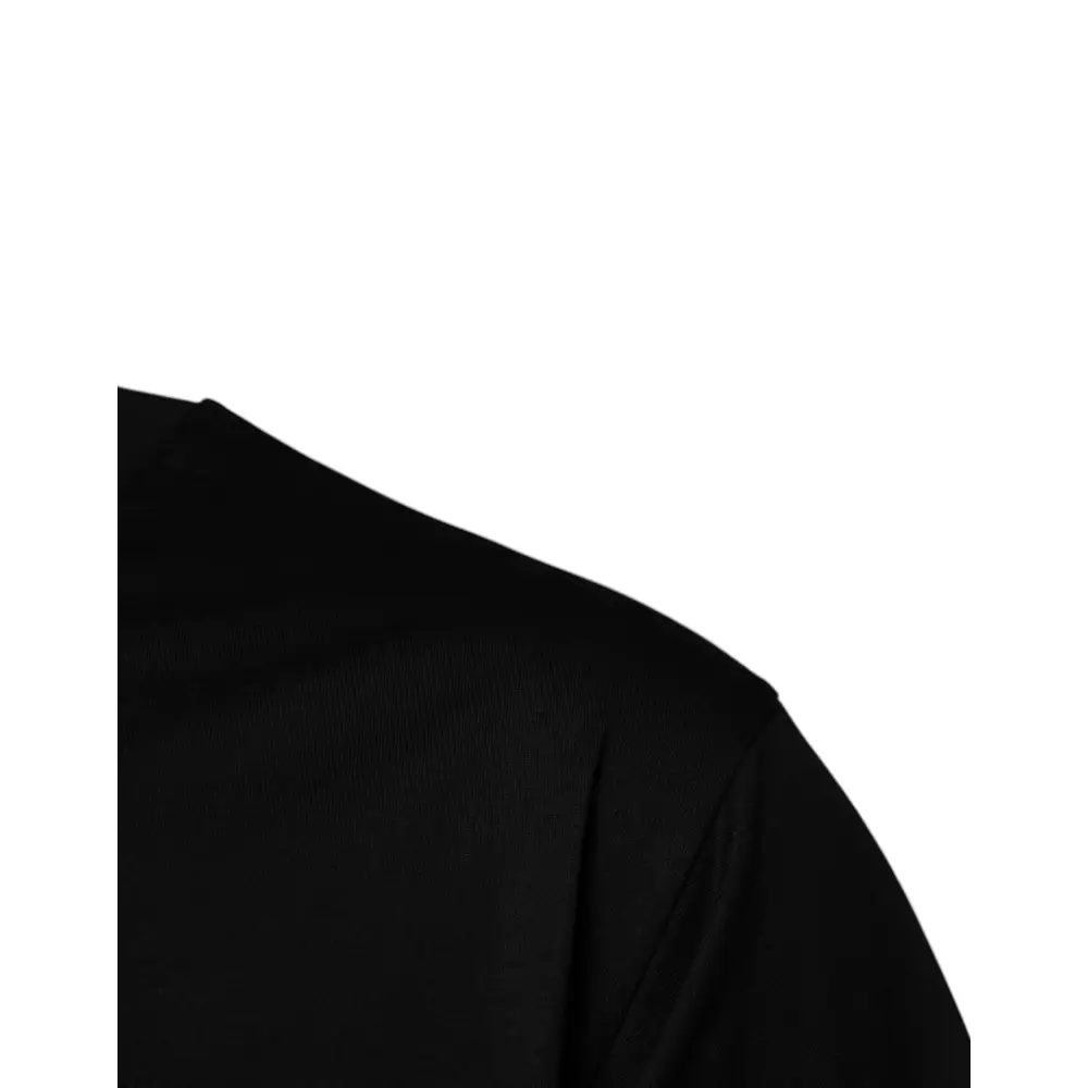 Dolce & Gabbana gabbana black logo patch crew neck t-shirt i sort stof