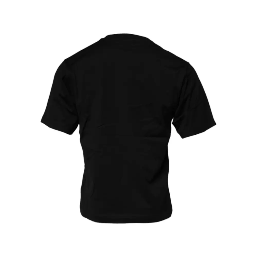 Sort Dolce & Gabbana sort sort med logo patch i crew neck design