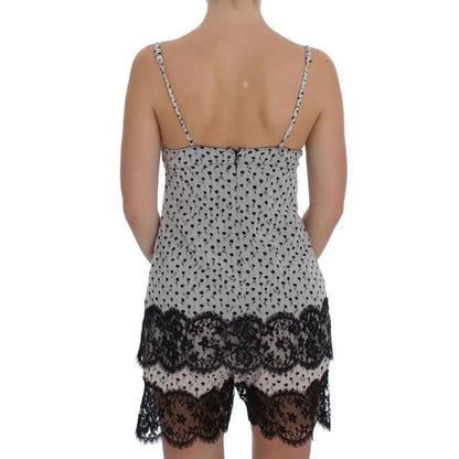 Dolce & Gabbana Black Silk Lace Babydoll Lingerie Top