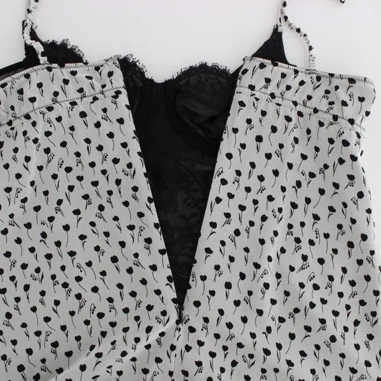 Dolce & Gabbana Black Silk Lace Babydoll Lingerie Top