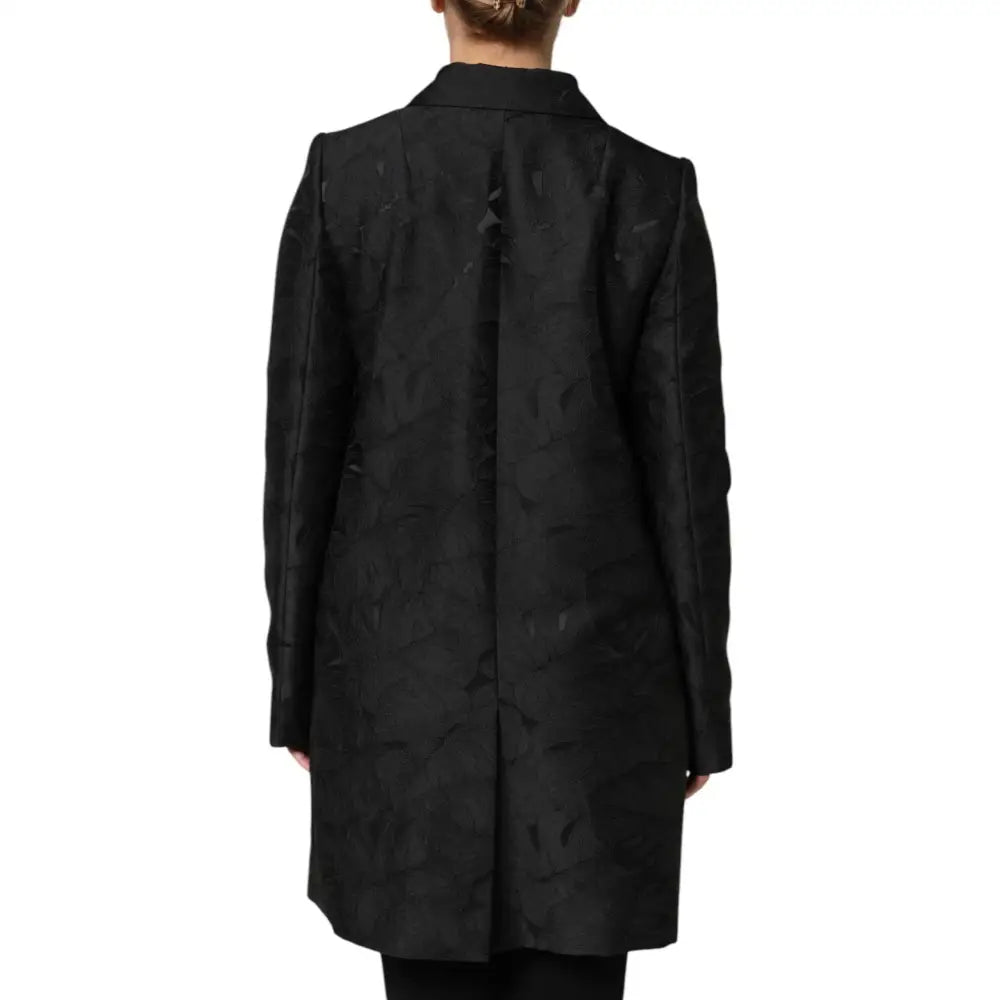 Dolce & Gabbana Black Single Breasted Trench Coat Jacket