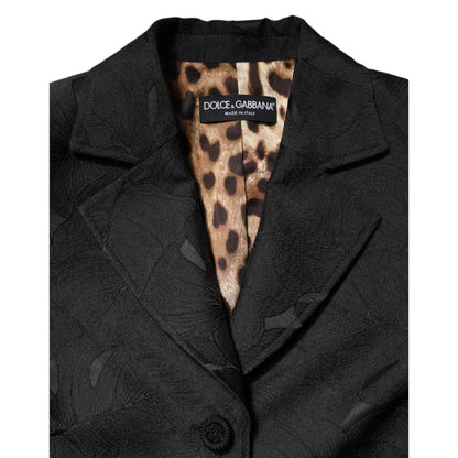 Dolce & Gabbana Black Single Breasted Trench Coat Jacket