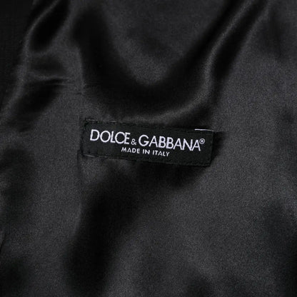 Dolce & Gabbana Black Wool Dress Formal Men Waistcoat Vest