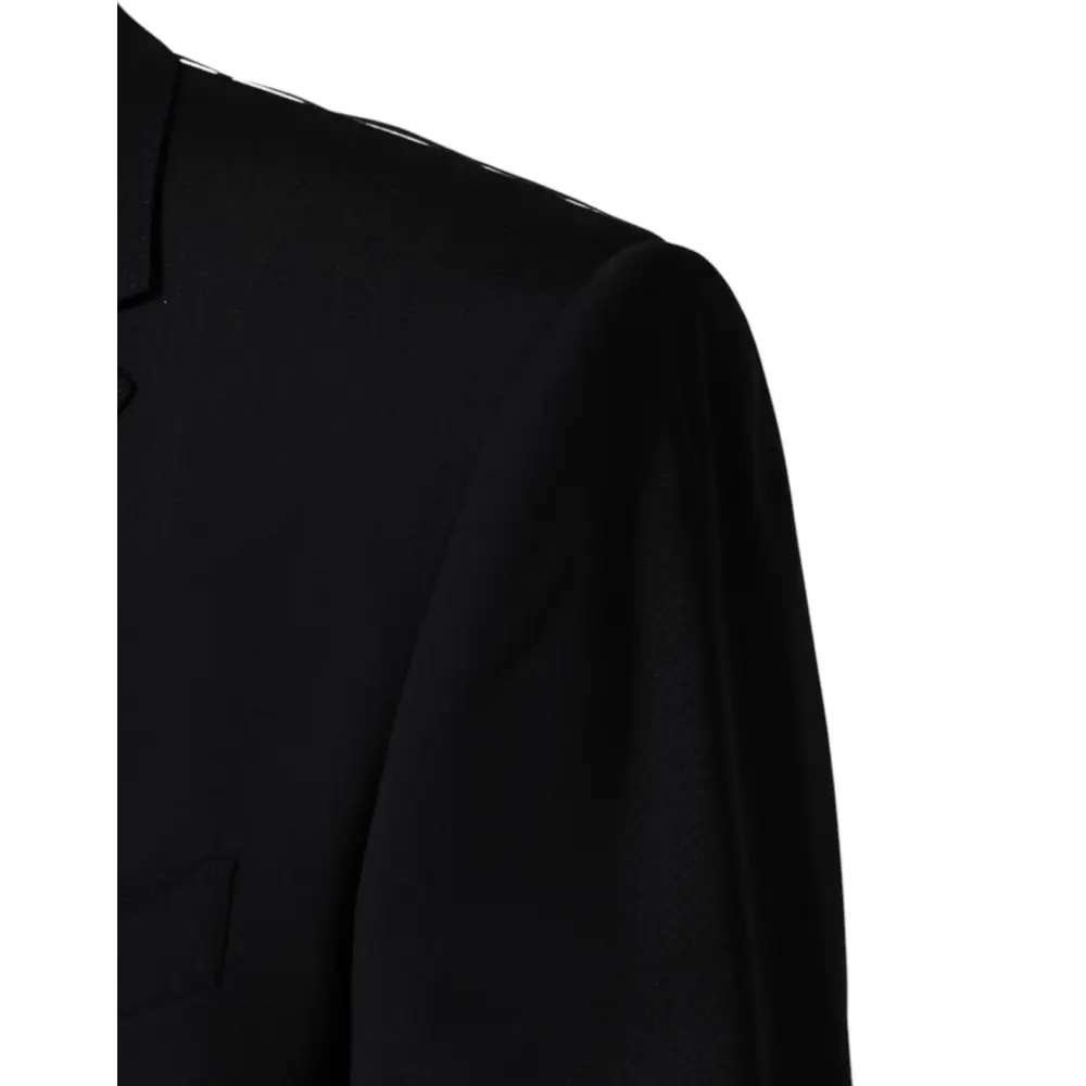 Dolce & Gabbana Black Wool Single Breasted 2 Button Blazer - Blazer