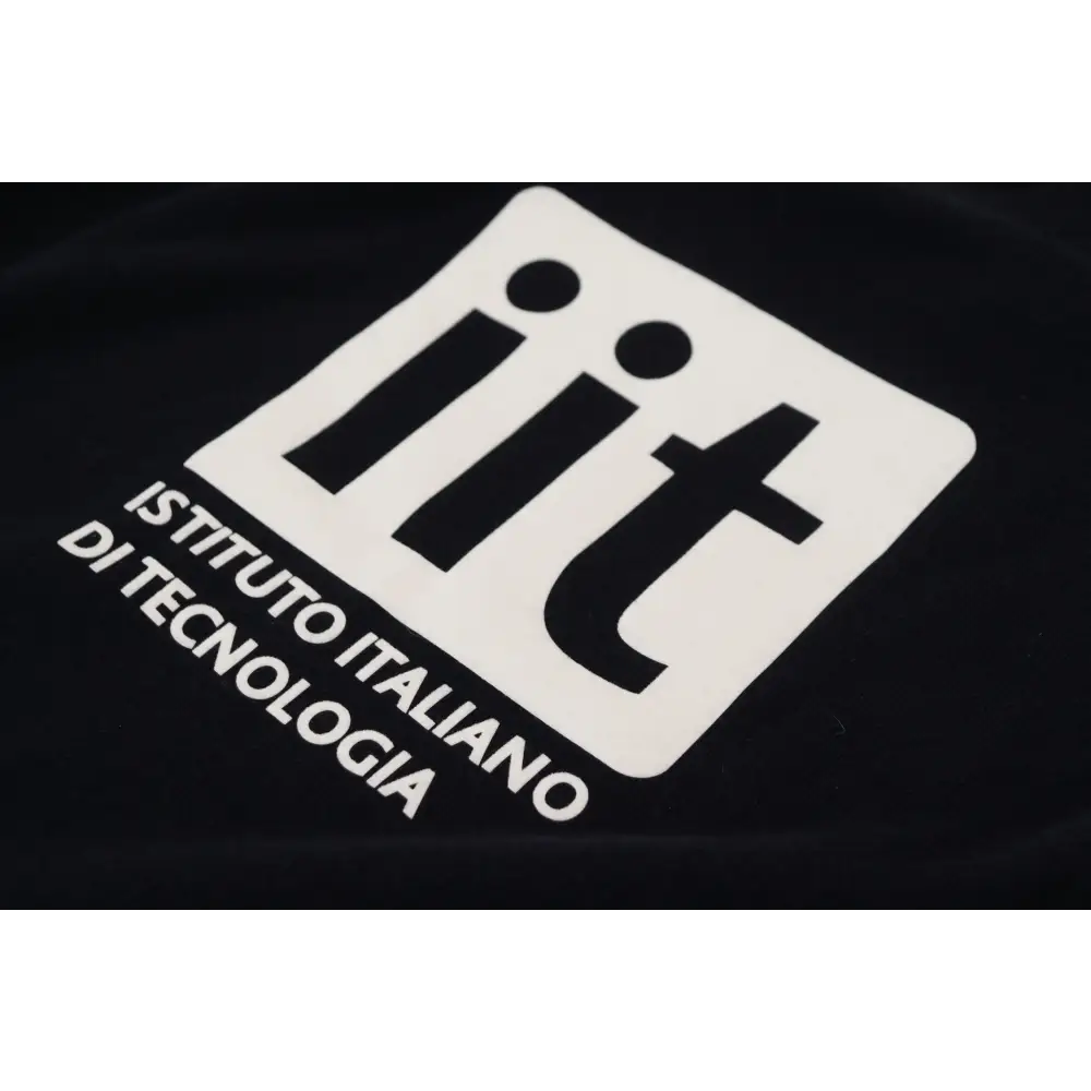 Maglia dolcevita Dolce & Gabbana in cashmere blu con stampa IIT