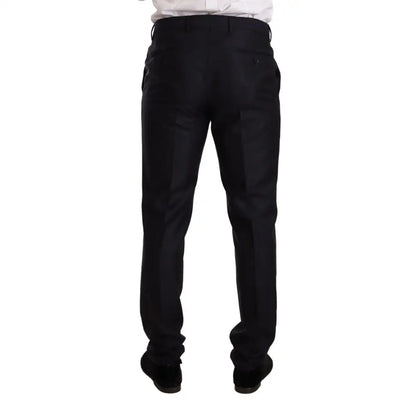 Dolce & Gabbana Blue Pattern MARTINI SLIM FIT 2 Piece Suit