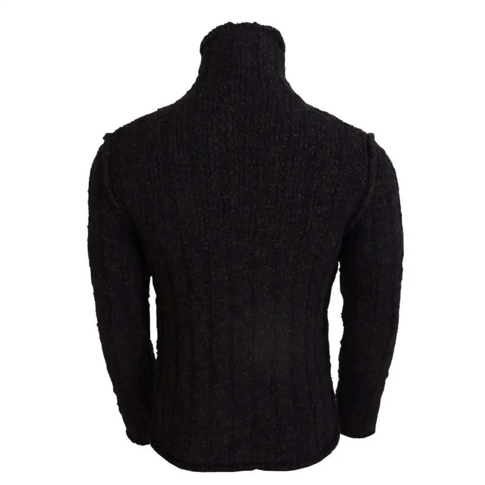 Dolce & Gabbana Brown Wool Knit Turtleneck Pullover Sweater