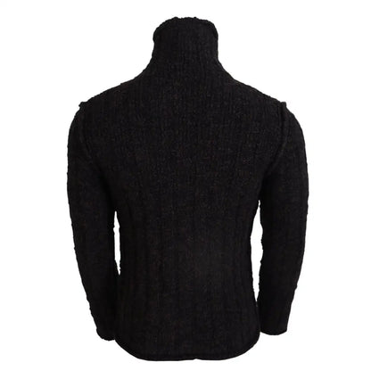 Dolce & Gabbana Brown Wool Knit Turtleneck Pullover Sweater