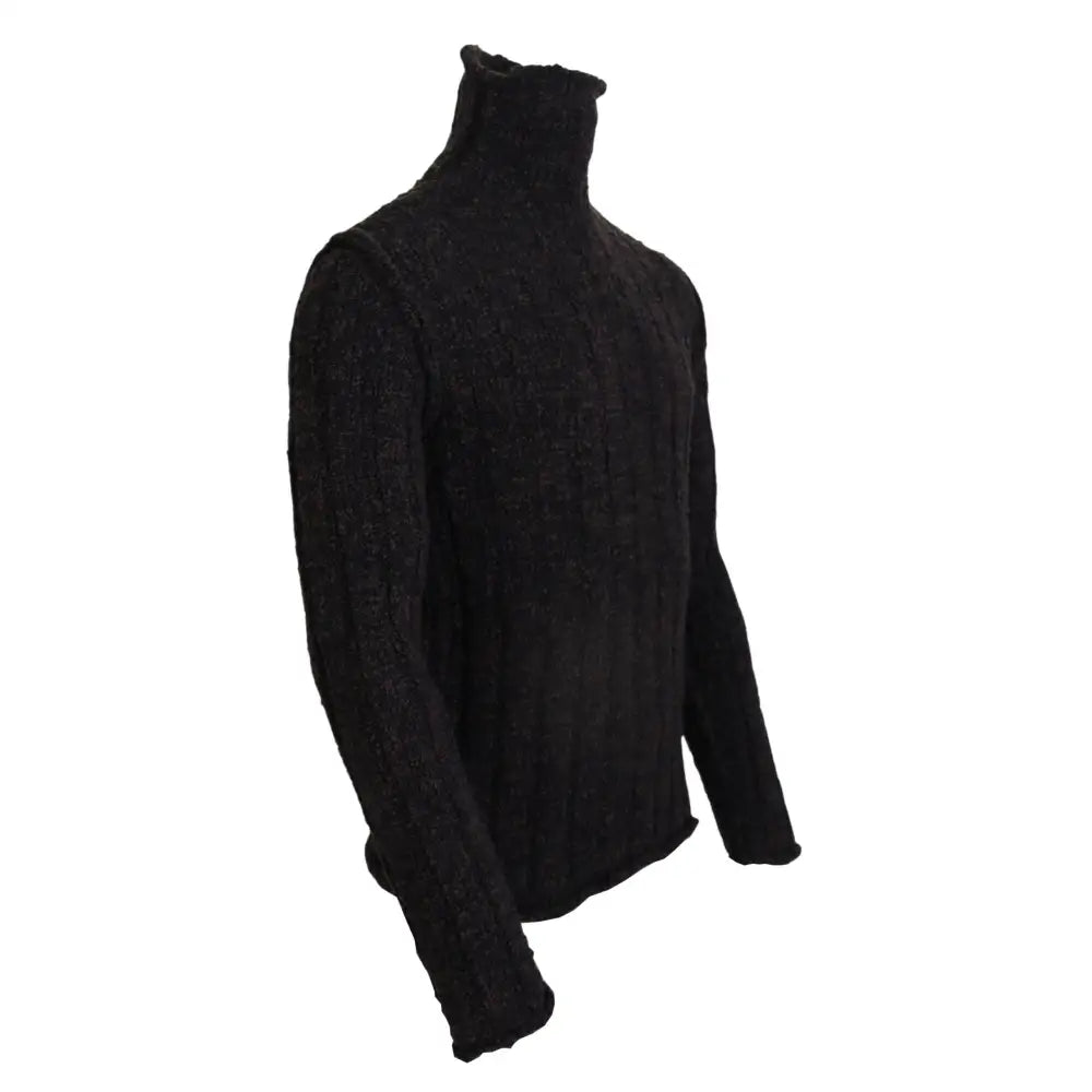 Dolce & Gabbana Brown Wool Knit Turtleneck Pullover Sweater