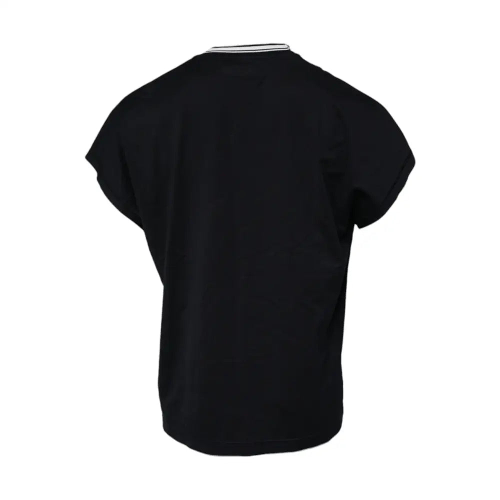 Dolce & Gabbana Dark Blue Logo Crown Cotton Crew Neck T-shirt