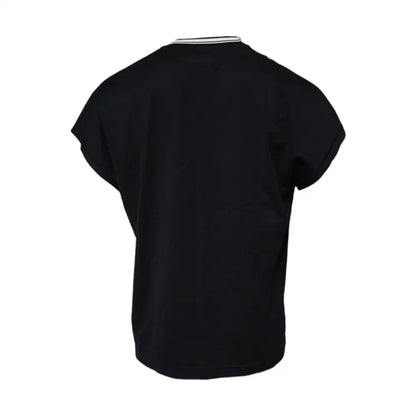 Dolce & Gabbana Dark Blue Logo Crown Cotton Crew Neck T-shirt