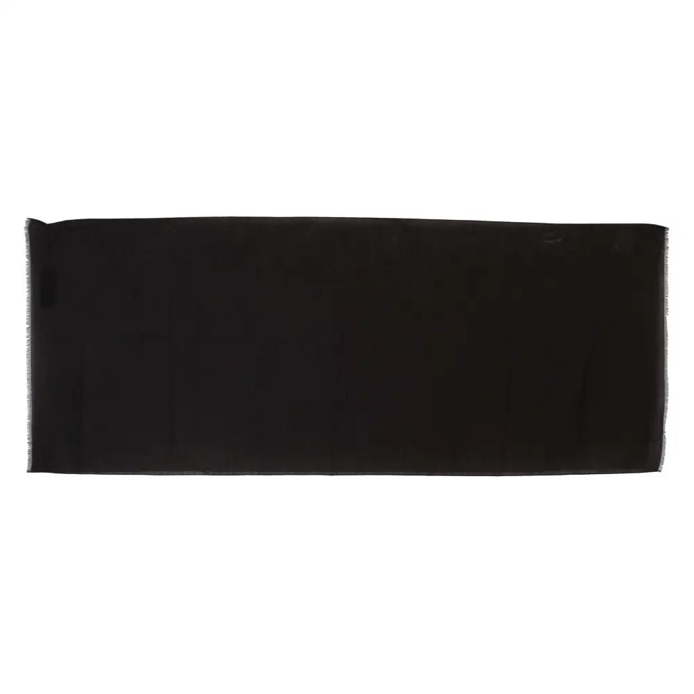 Dolce & Gabbana Dark Gray Virgin Wool Striped Pattern Wrap Scarf