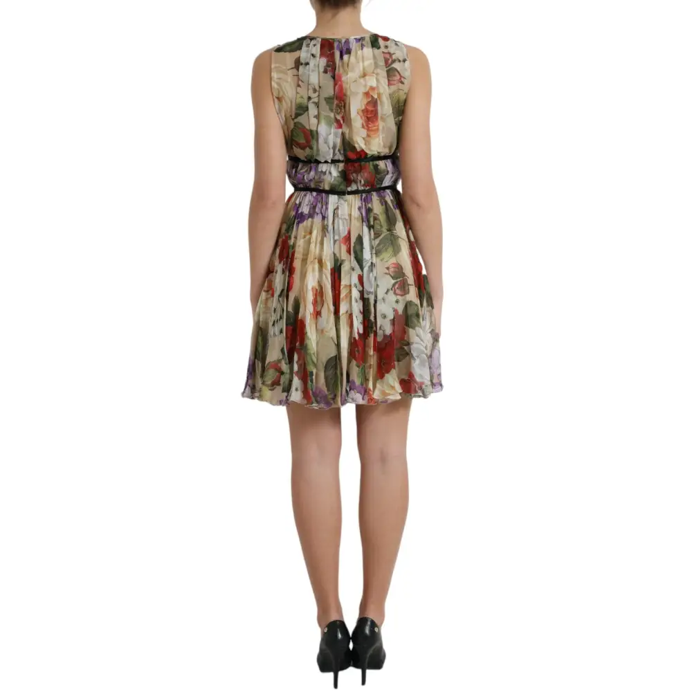 Silk chiffon Dolce & Gabbana floral elegance dress, 100% originale brands