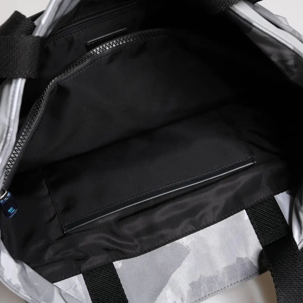 Dolce & Gabbana Gray Camo Cotton Multiple Compartments Tote Bag