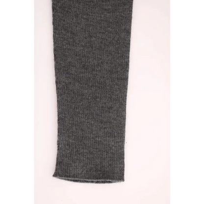 Mørk grå ribbet manchet på Dolce & Gabbana cashmere stretch tights