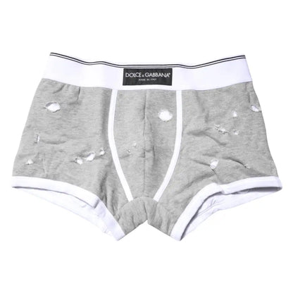 Dolce & Gabbana grå bomulds boxershorts med sort label