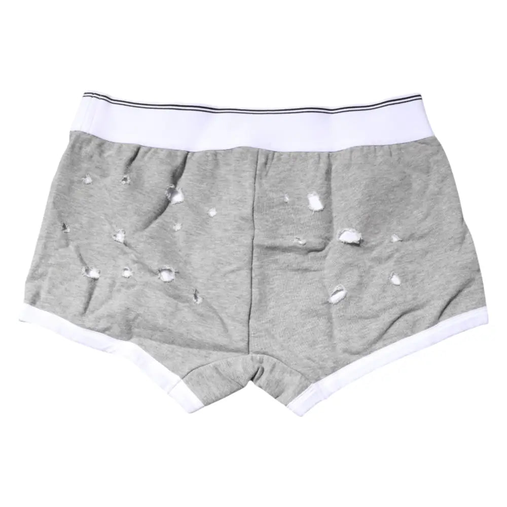Dolce & Gabbanas grå bomulds boxershorts med revnet stof