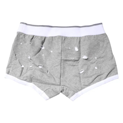 Dolce & Gabbanas grå bomulds boxershorts med revnet stof