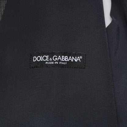 Dolce & Gabbana Gray Plaid Wool Formal Dress Waistcoat Vest