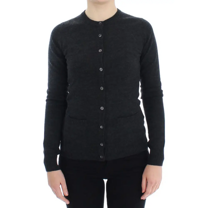 Sort Dolce & Gabbana grå uld cardigan - outlet mærkevarer, spar 30-70%