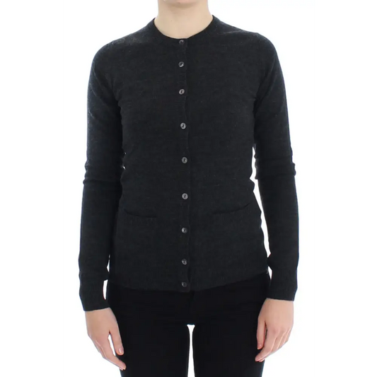 Sort Dolce & Gabbana grå uld cardigan - outlet mærkevarer, spar 30-70%