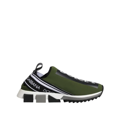 Dolce & Gabbana Green Logo Low Top Sorrento Men Sneakers Shoes