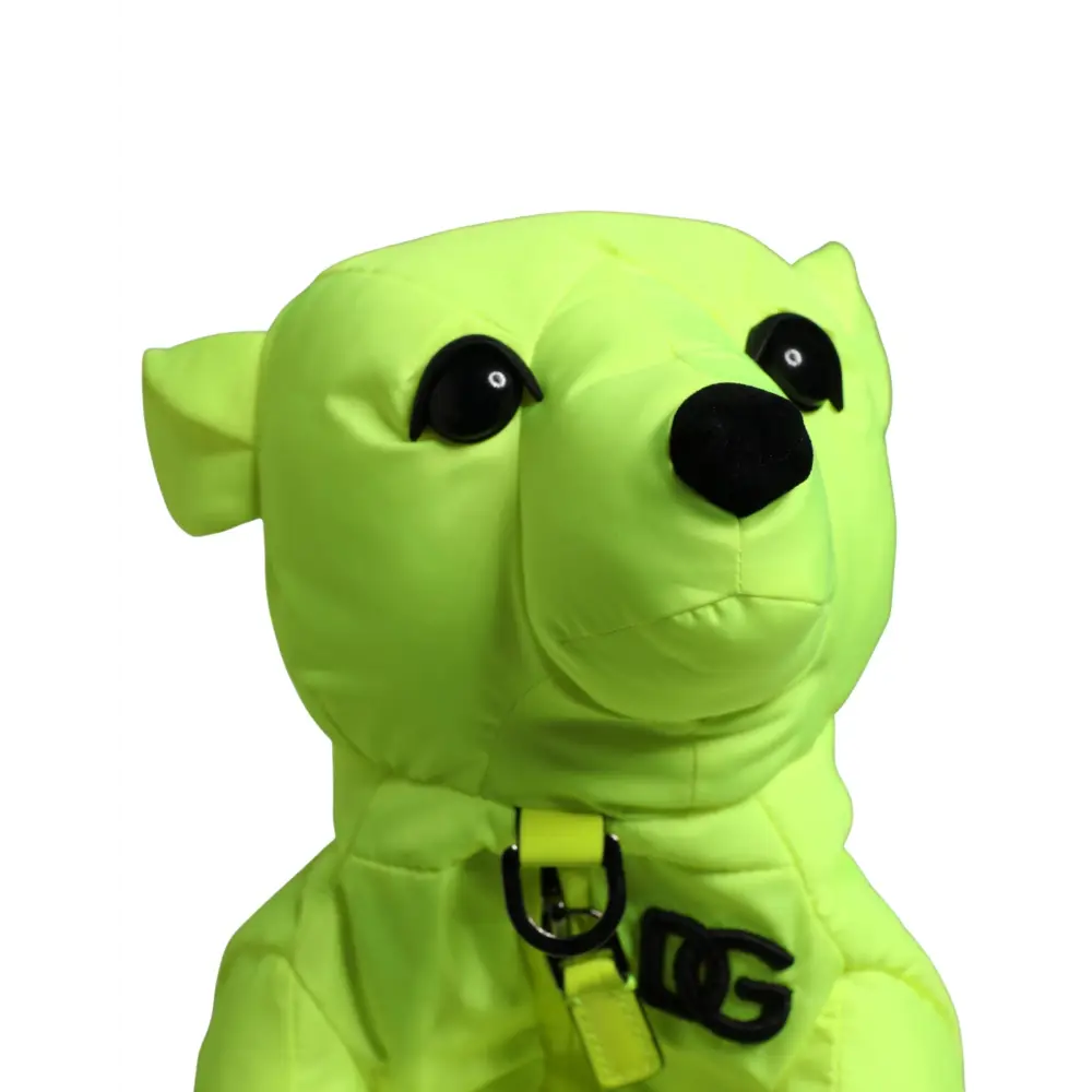 Neon green bear puffer coat med Dolce & Gabbana outlet mærkevarer, spar 30-70%