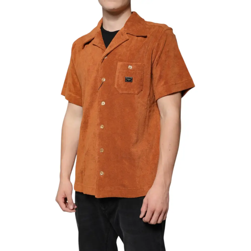 Dolce & Gabbana Hazel Cotton Velvet Button Down Collared Shirt - Skjorte