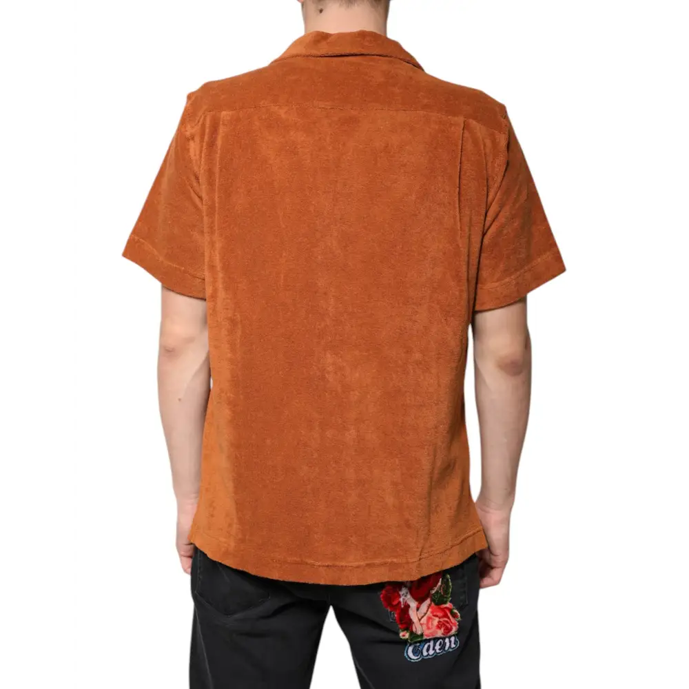 Dolce & Gabbana Hazel Cotton Velvet Button Down Collared Shirt - Skjorte