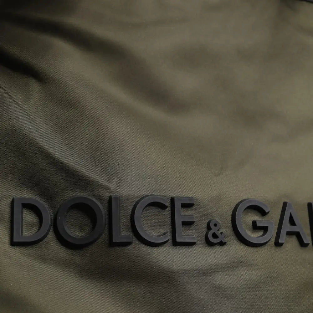 Dolce & Gabbana Military Green Nylon Shoulder Strap Tote Bag