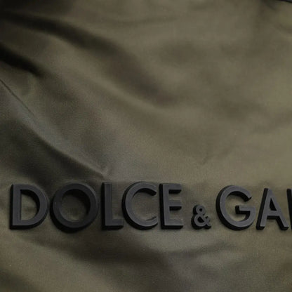 Dolce & Gabbana Military Green Nylon Shoulder Strap Tote Bag