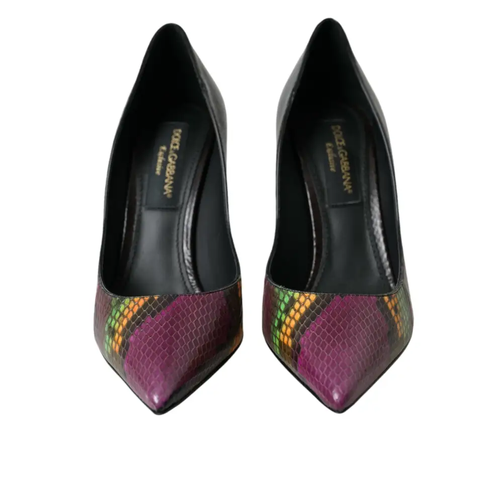 Dolce & Gabbana multicolor exotic snakeskin høj hæle