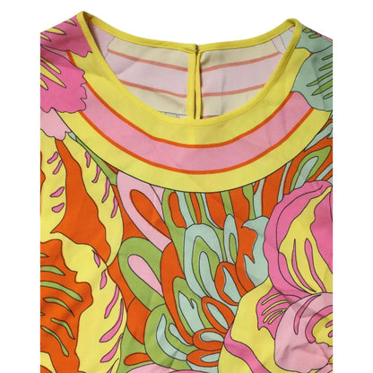 Dolce & Gabbana Multicolor Floral Roundneck Sleeveless Top