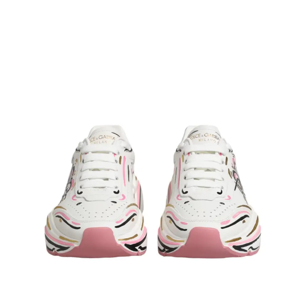 Dolce & Gabbana Multicolor Hand Painted DAYMASTER Sneakers Shoes