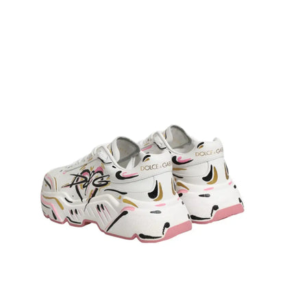 Dolce & Gabbana Multicolor Hand Painted DAYMASTER Sneakers Shoes