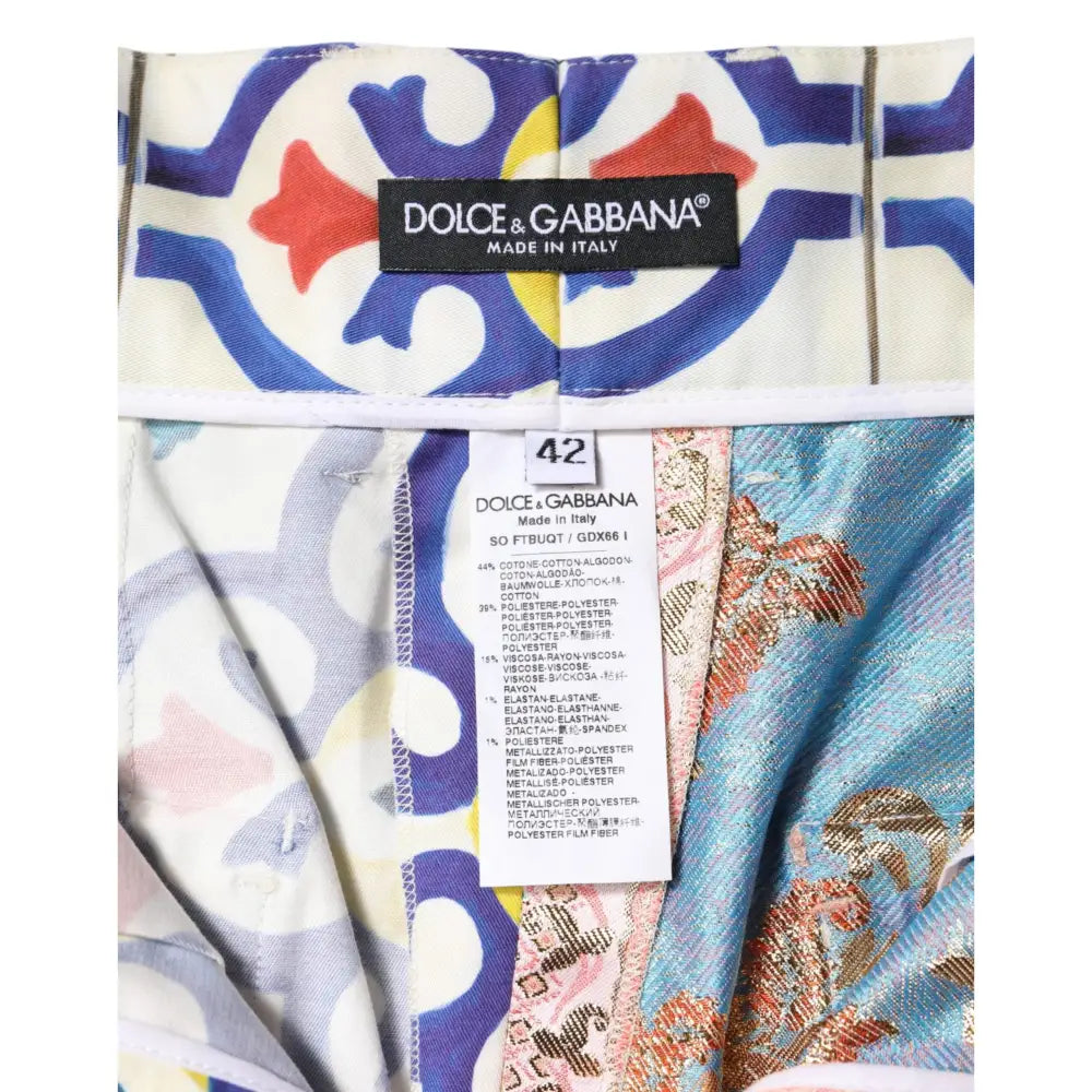Dolce & Gabbana Multicolor High Waist Women Hot Pants Shorts