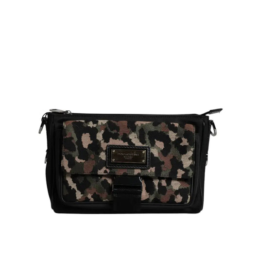 Dolce & Gabbana Multicolor Leopard Jacquard Crossbody Bag