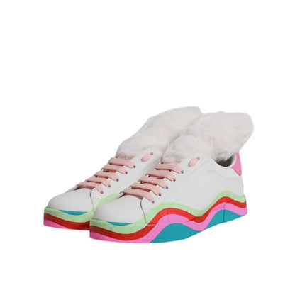 Dolce & Gabbana Multicolor Low Top Trainers Sneakers Shoes