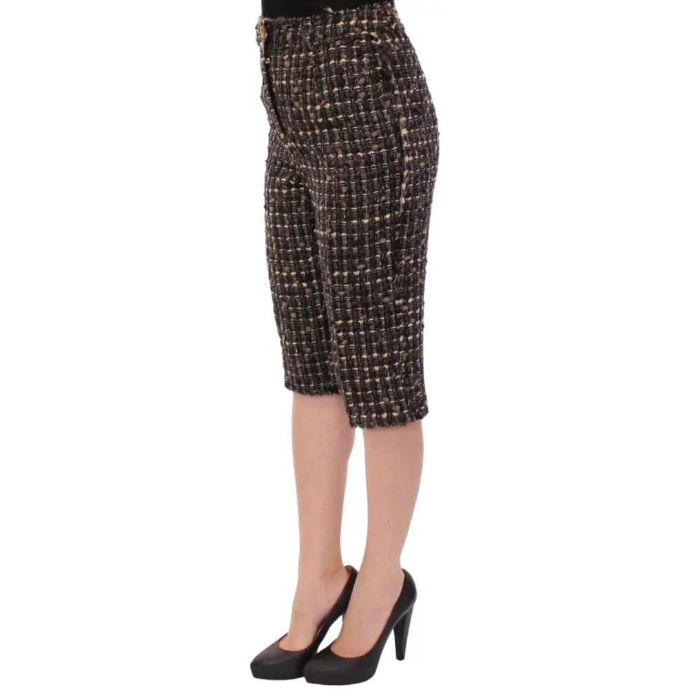 Dolce & Gabbana Multicolor Wool Shorts Pants
