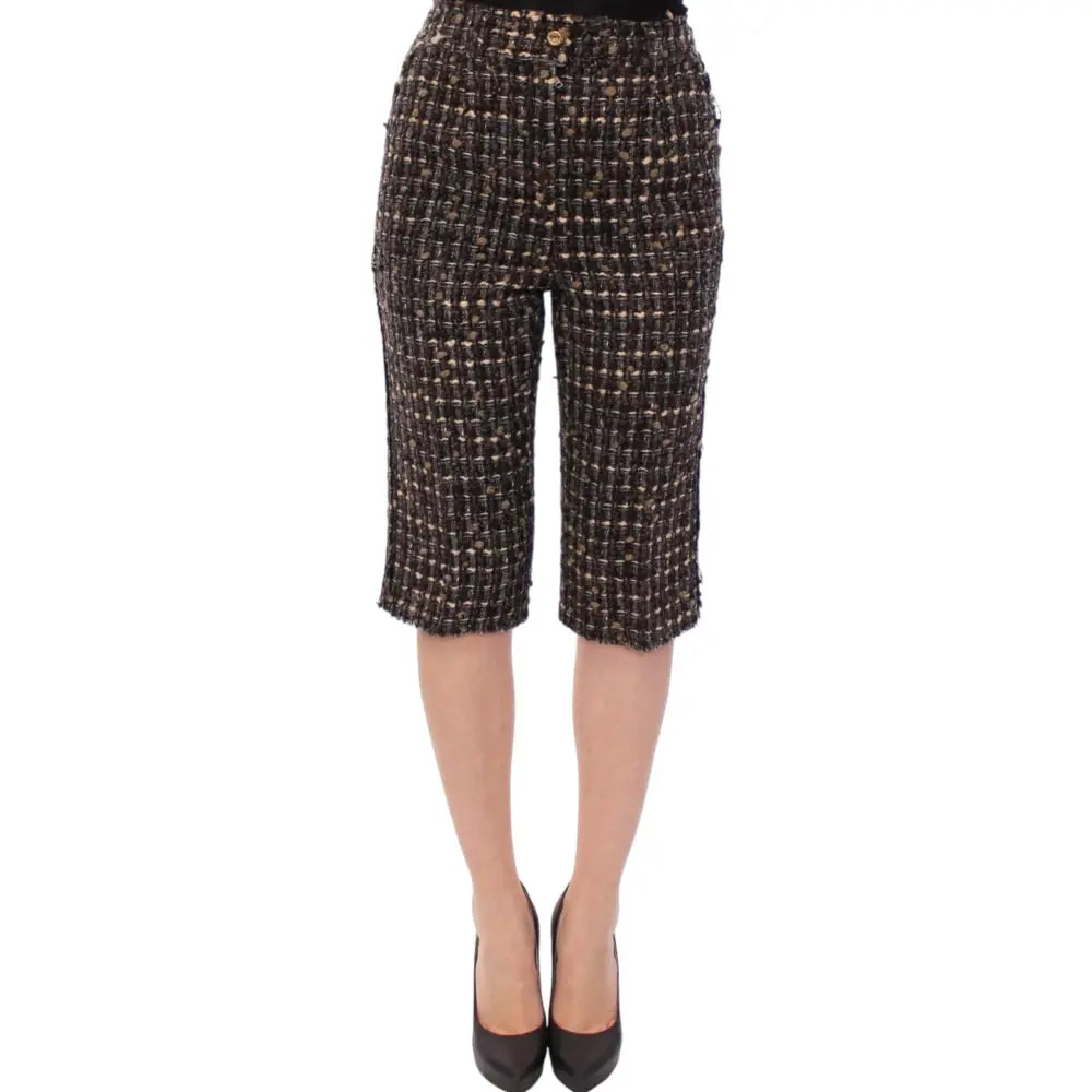 Dolce & Gabbana Multicolor Wool Shorts Pants