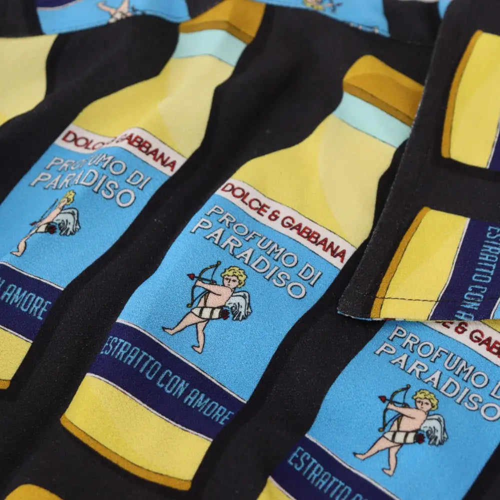 Dolce & Gabbana Multifarver Printed Viscose Casual Shirt