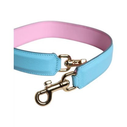 Dolce & Gabbana Pink Blue Leather Handle Bag Shoulder Strap