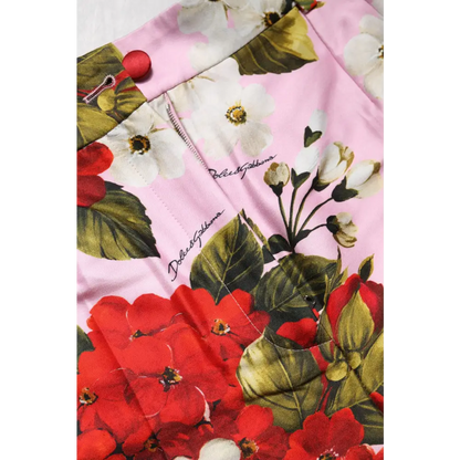 Dolce & Gabbana Pink Floral Print High Waist Hotpants Short - Bukser